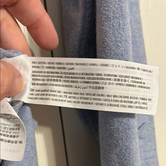 ABERCROMBIE & FITCH Medium Men's Blue Cotton Button Down Shirt Shacket Layering - Picture 8 of 10